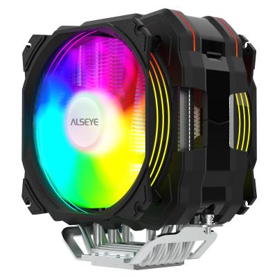 China Computer Case Alseye M120D Plus Universal CPU Cooler 120mm RGB Platform High Quality Air Cooler for sale