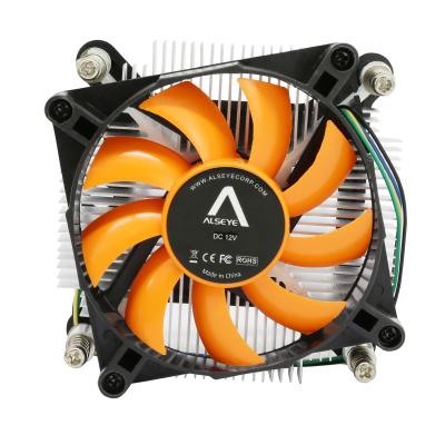 China Thinnest ALSEYE 1U 4PIN 2510 PWM CPU FAN For ITX MINI CASE Aluminum Heatsink Cooler for sale