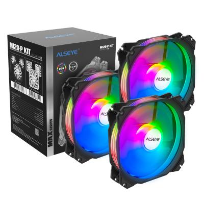 China Computer Case ALSEYE Computer Cases PC Cooling Sync 12025 5v Water Cooler Argb Fan Kit for sale