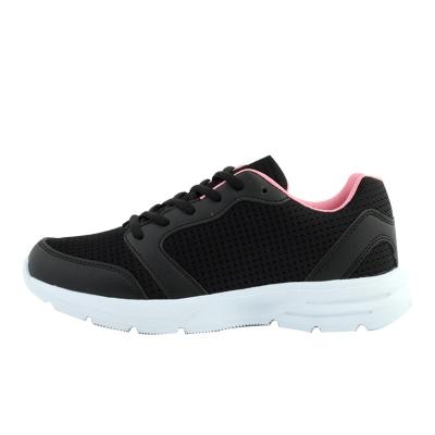 China Light Weight/Comfortable/Breathable/Flexible and Soft Custom Sneakers With Logo Breathable Walking Running Shoes Black Sneakers For Women And Ladies for sale