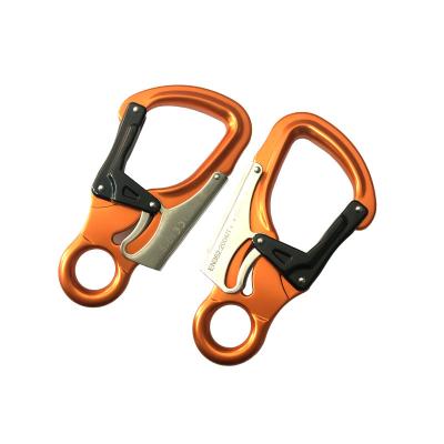 China Lightweight Ailot 35KN Metal Rigging Snap Hook Locking Outdoor Aluminum Carabiner Climbing Hook for sale