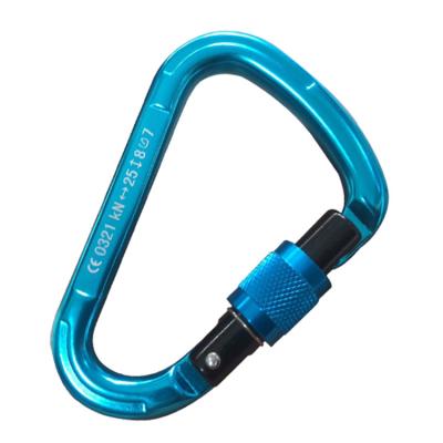 China Outdoor Climbing Activity Ailot Wholesale Camping Snap Hook 25KN Shaped Custom Locking Climbing Carabiner for sale