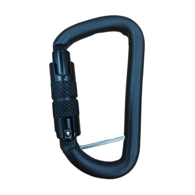 China Custom Heavy Industry Ailot 8KN Hook Hammock Outdoor Camping Rise Tool Lanyard Aluminum Carabiner for sale