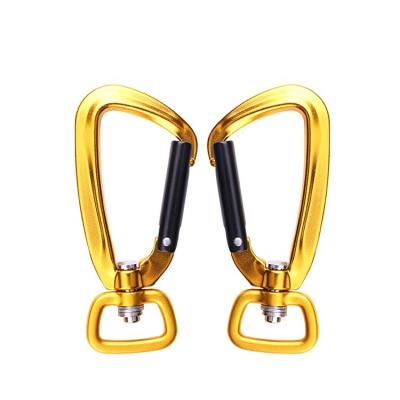 China Wholesale Custom Logo Shaped Heavy Industry Ailot 4KN Aluminum Alloy Carabiner Swivel For Dog Leash for sale