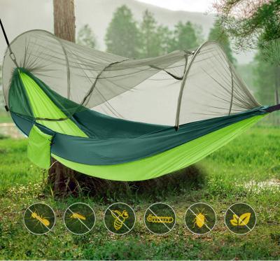 China Outdoor Lightweight Anti-mosquito Swing Hammock Net Nylon Camping Hammock And Rainfly Tents for sale