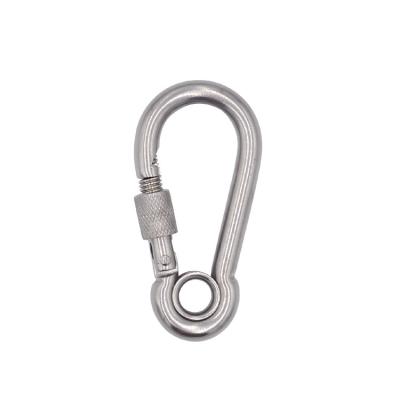 China food & Carabiner High Quality Bulk Steel Sling Snap Ailot Eyelet Beverage Snap Hook 6*60mm Screwgate for sale