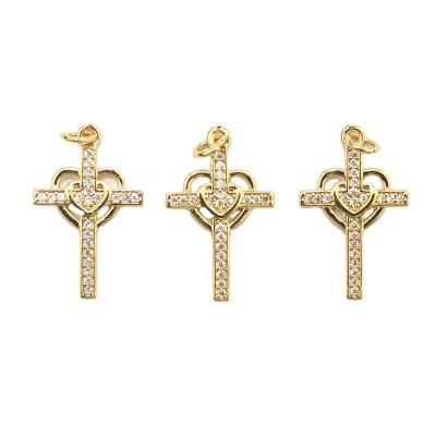 China CH-LHP0798 Fashion New Cute CZ Cross Pendant, Popular CZ Jewelry Pendant, Accessories Jewelry Wholesale, for sale