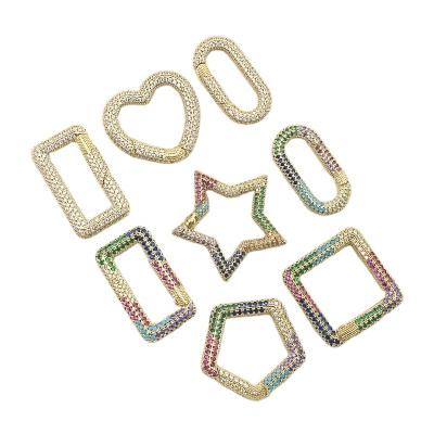 China CH-LHP0811 CLASSICS fashion color CZ clasp, CZ clasp charm jewelry, diy necklace/earring jewelry accessories for sale