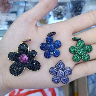 China Other CH-CCP0023 Top Fashion Zircon Flowers Pendant,Zircon Charm Pendant,DIY Jewelry Wholesale for sale