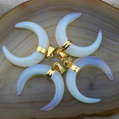 China CH-LSP0399stone opal pendants, jewelry opal pendants, horn opal pendant for sale