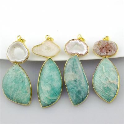 China natural amazon pendant CH-LSP0471 Amazon, amazon jasper pendants, jasper stone jewelry pendants for sale