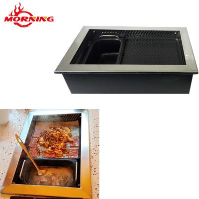 China Hot Selling Equipment Not Easily Assembled Stick Supply Electric Hot Pot With Barbecue Grill for sale