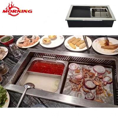 China Electric Indoor Rotating Grill And Pot Hotel Barbecue Hot Sale Malaysia for sale