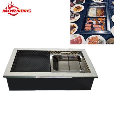 China Restaurant Indoor Equipment Hotel Grill Electric Vertical Rotating Grill And Hot Pot Singapore for sale