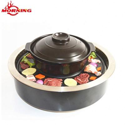 China Hotel BBQ High Quality Smokeless Best Korean Electric Grill Hot Pot for sale