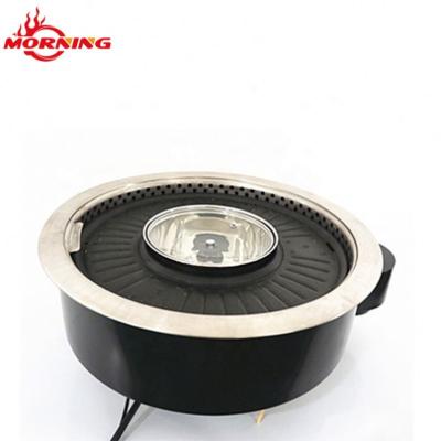 China Commercial Korean Hotel Equipment Pot BBQ Grill Table With Restaurant Hot Plate for sale