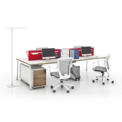 China Custom Made Modular Office Set Modular Cubicle Frame Furniture Workstations Office Partition For 6 Person Te koop