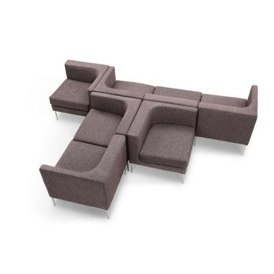 중국 Convertible Furniture Collaborative Fabric Designs Modular Sofa Set Office Sectional Sofas 판매용