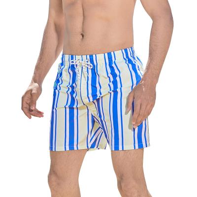 China Wholesale Mens Fashion Breathable Sports Shorts Summer Beach Stripe Swim Trunk for sale