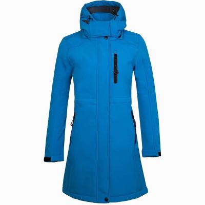 China LOGO Windproof Waterproof Long Softshell Breathable Custom Jacket Women Hiking Hooded Coat Camping Outdoor Sports Mow Ski Clothing for sale