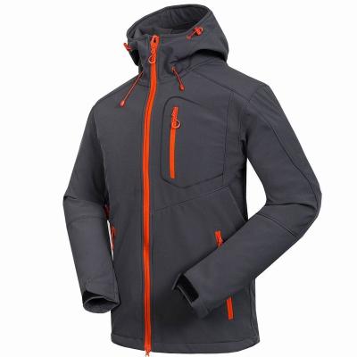 China Breathable Thermal Fleece Waterproof Softshell Jacket Men Hooded Outdoor Climbing Clothing Ski Hunting Fishing Clothing Dorpshipping for sale