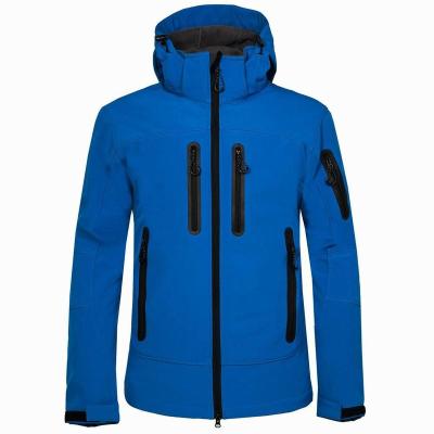 China New Custom Printing Softshell Jacket Men Windproof Waterproof Outdoor Hooded Hiking Coat Thermal Fleece Ski Trekking Camping Hoodie Clothing for sale