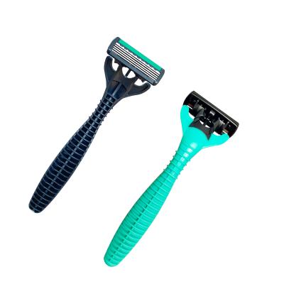 China Five Blade Five Blade Razors With Lubricating Strip And Super Rubber Grip WL-589L for sale