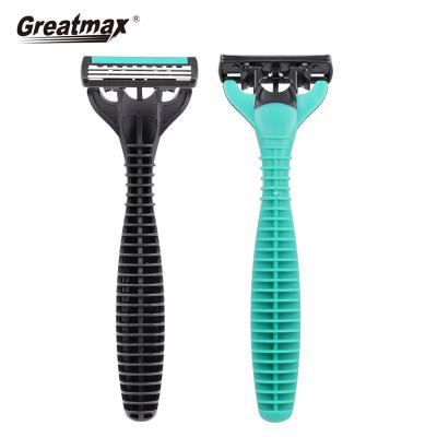 China Triple blade shaving shavette premium quality shaving razor 3 blades disposable razor for men and women for facial razor for sale