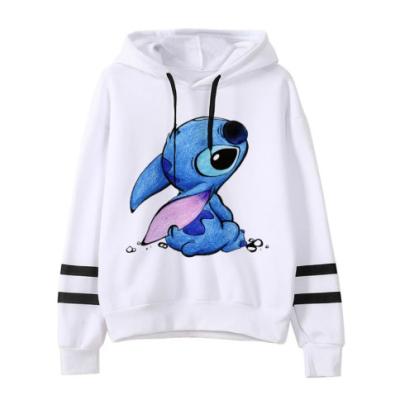 China Unisex Korean Female Sweatshirts Lilo Stitch Graphic Streetwear Anime Style Anti-pilling Ohana Stitch Kawaii Hoodies Women Cartoon for sale