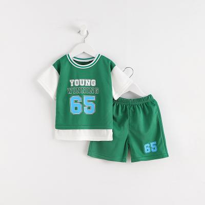 China Spandex / Polyester Two Pieces Boys Summer Kids Sports Basketball Clothes Girls Clothes Girls Quick Drying Shorts for sale