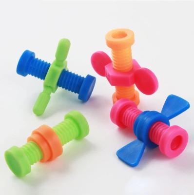 China Chridren Toys 4pcs Fidgety Person Toys Pencil Topper Spinner Food Grade Plastic Screw Rod Decompression Tools Anti-stress Toys For Adult Children for sale