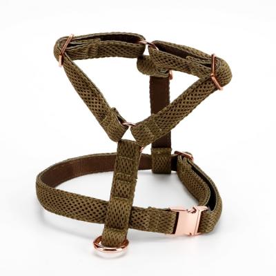 China 2022 Dog's Custom Rose Metal Custom Harness Comfortable Breathable Harness for sale