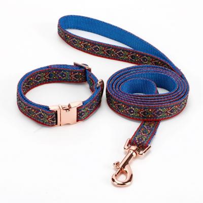 China Custom Factory Customized High Quality Durable Personalized Dog Collar and Leash Set for sale