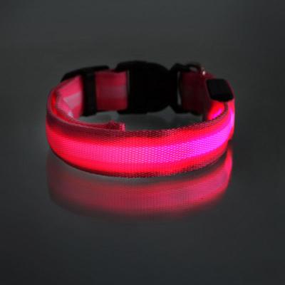 China New Personalized Pet LED Cat Collar Waterproof Many Colors Flicker LED Nylon Dog Collar for sale