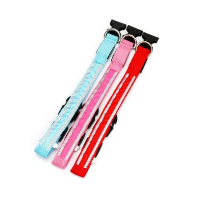 China Personalized Fluorescent Adjustable Pet Collar LED Flash Training Collar Pet Collar for sale