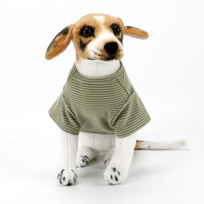 China Personalized Pet Apparel Summer Dog Clothes Simple Striped Dog T-shirt Wholesale for sale