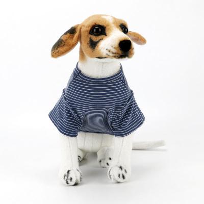 China Personalized Pet Apparel Summer Dog Clothes Striped Leisure Dog T-shirt Wholesale for sale