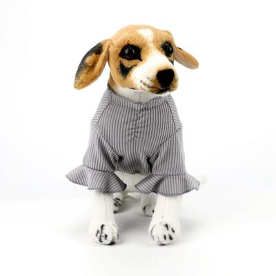 China Wholesale Custom Gray Color Pet Dress Summer Fashion Dog Apparel for sale