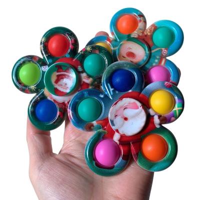 China Spinner 2021, Amazon Success Push Bubble Spinner Colorful Noise Finger Spinner Push Bubble Spinner Simple Toy for sale