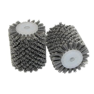 China Weld Cleaning Cleaning Brush 5 Inch 120# Wire Drawing Wheel Rough Abrasive Drum Polishing Brush For Wood Polishing 120mm for sale