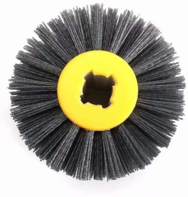 China Weld Cleaner Wire Drawing Wheel Rough Surface Cleaning Abrasive Drum Polishing Brush for Wood Polishing 120mm 60/80/120/240 ABRASIVE DUST for sale