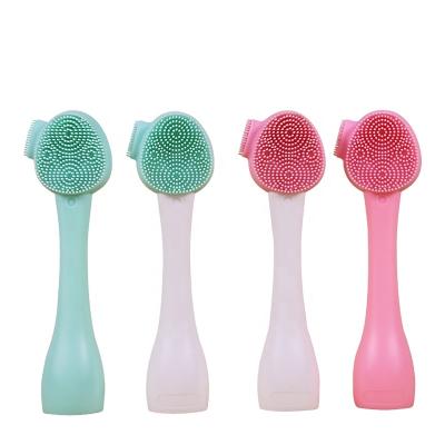 China Handheld Silicone Cleansing Facial Cleansing Brush Dial Remove Brush Face Remover Brush for sale