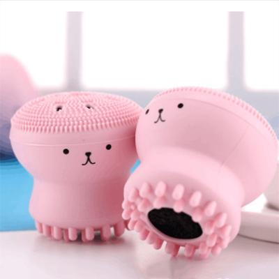 China Wholesale Pore Remover Manufacturer Face Remover Small Octopus Face Massage Brush Cleaning Makeup Remover Brush for sale