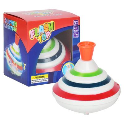 China Plastic Rotary Press Noise Drift Gyro and Light Music Gyro Toy for sale