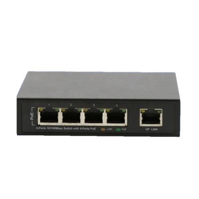 China POE FCC Certified Port 4 Gigabit POE Switch HY-1105 for sale