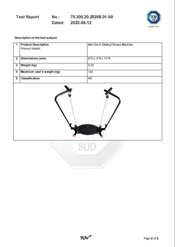 TUV mark - Shanghai G-Star Sports Co., Ltd.