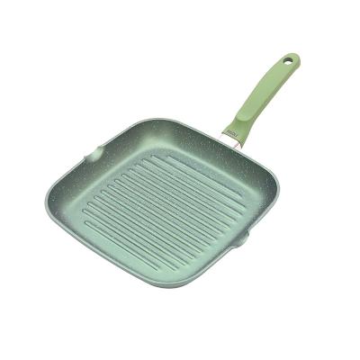 China Traditional Marble Coating Induction Forged Aluminum Non-Stick Square Pan Square Grill Home Kitchen Frying Pan for sale