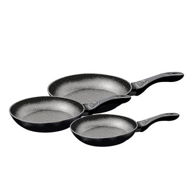 China Hot Sales Traditional Chins Forged Aluminum Fry Pan Marble Coating Pans Non Stick Cookware Fry Pans for sale