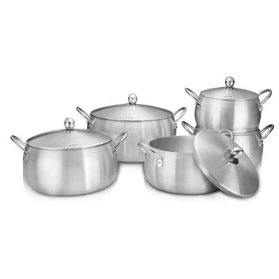 China Sustainable hot sale high quality pot house kitchen sets 10 pcs casiobelly for cooking to be careful aluminum soup and stock pots for sale