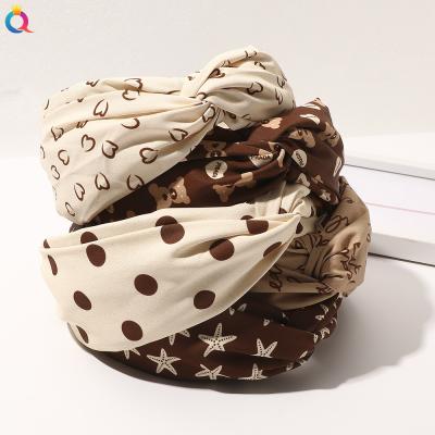 China Korean hair bundle headband temperament fashion headband Central Institute of Statistics fashion style girls wide side headband for sale